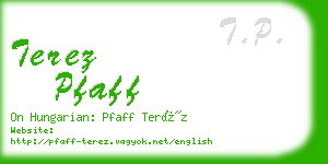 terez pfaff business card